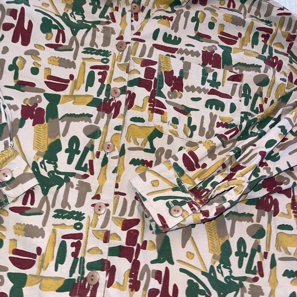 Vintage abstract 80s long sleeved shirt - Picture 3 of 4